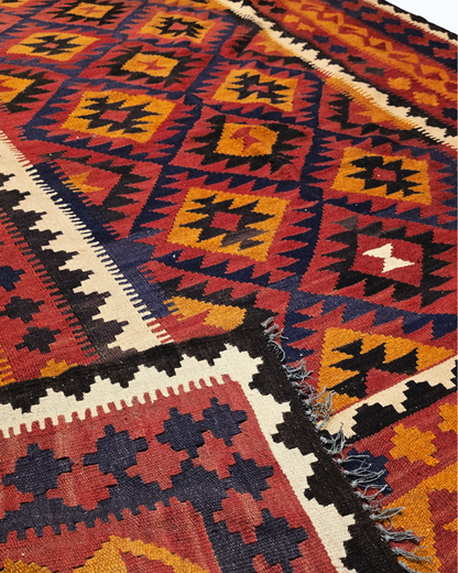 Tribal Kelim Afganistan 300x200 wollen vloerkleed handgeweven