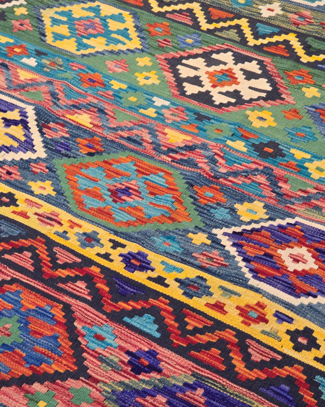 XL Groot Afghan Kelim Tapijt Perzisch 358x255 wollen vloerkleed