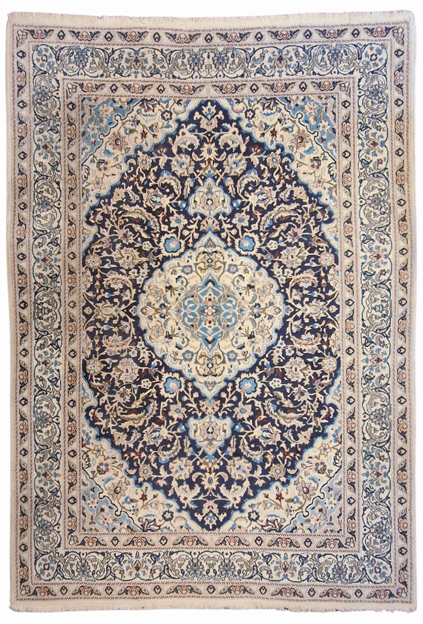 Groot Perzisch tapijt Nain 340x240 wollen vloerkleed Iran handgeknoopt