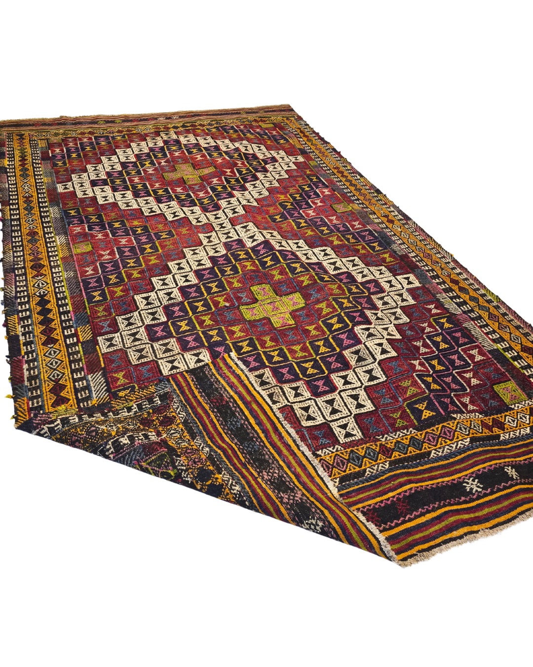 Ttribal Kelim Jijim cicim Tribal 290x185 wollen vloerkleed handgeknoopt Turkije