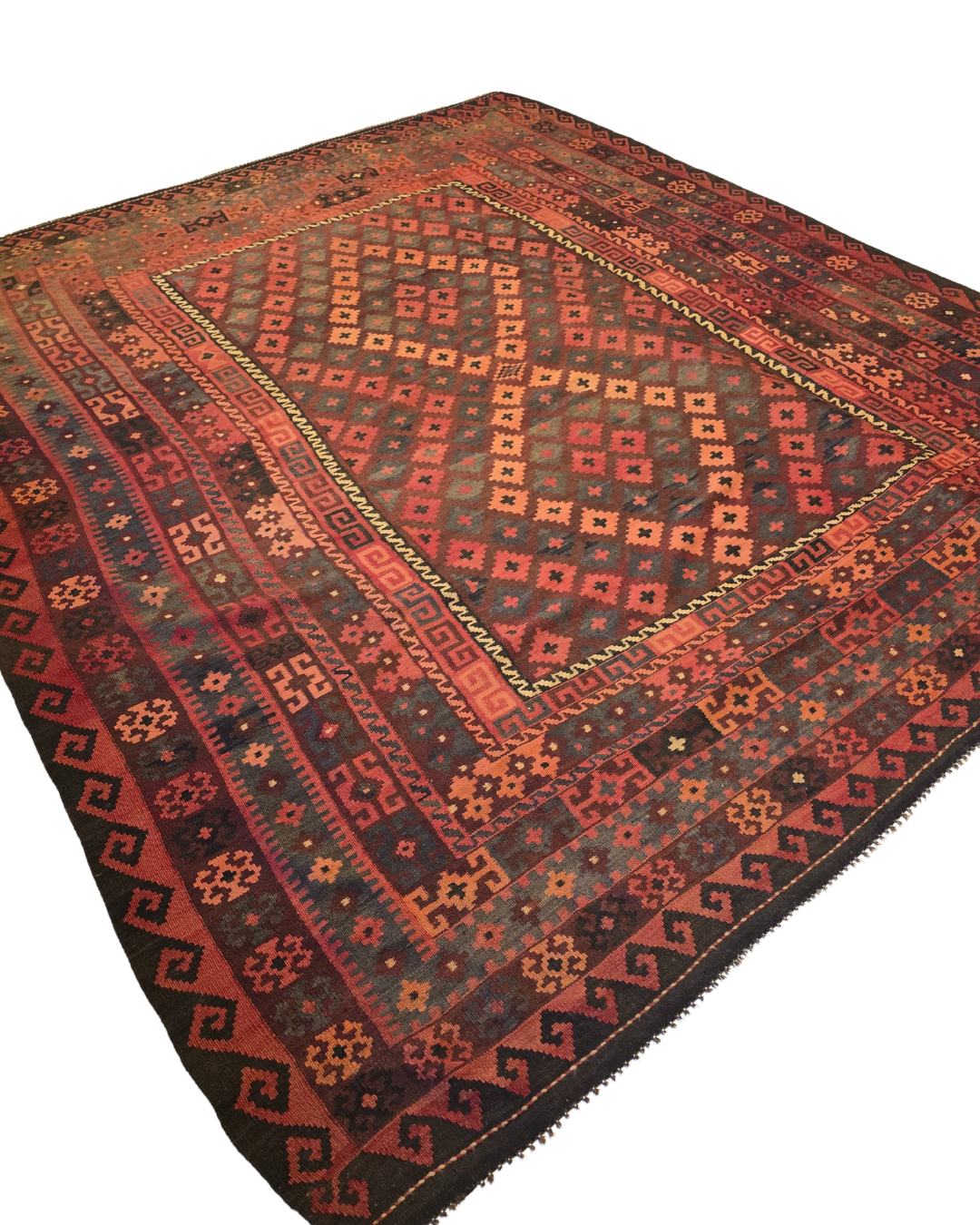 Tribal Kelim afganistan 310x250 wollen vloerkleed handgeknoopt