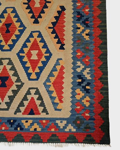 Kelim Fars Ghashgai 240x180 wollen vloerkleed flatweave handgeweven