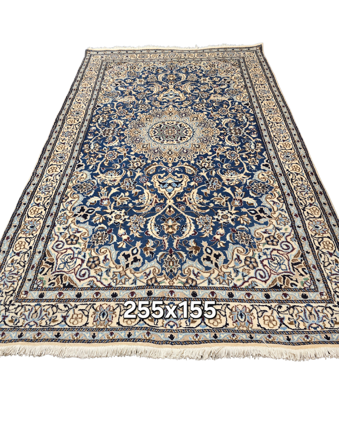 Perzisch tapijt Nain 255x155 wollen vloerkleed handgeknoopt iran