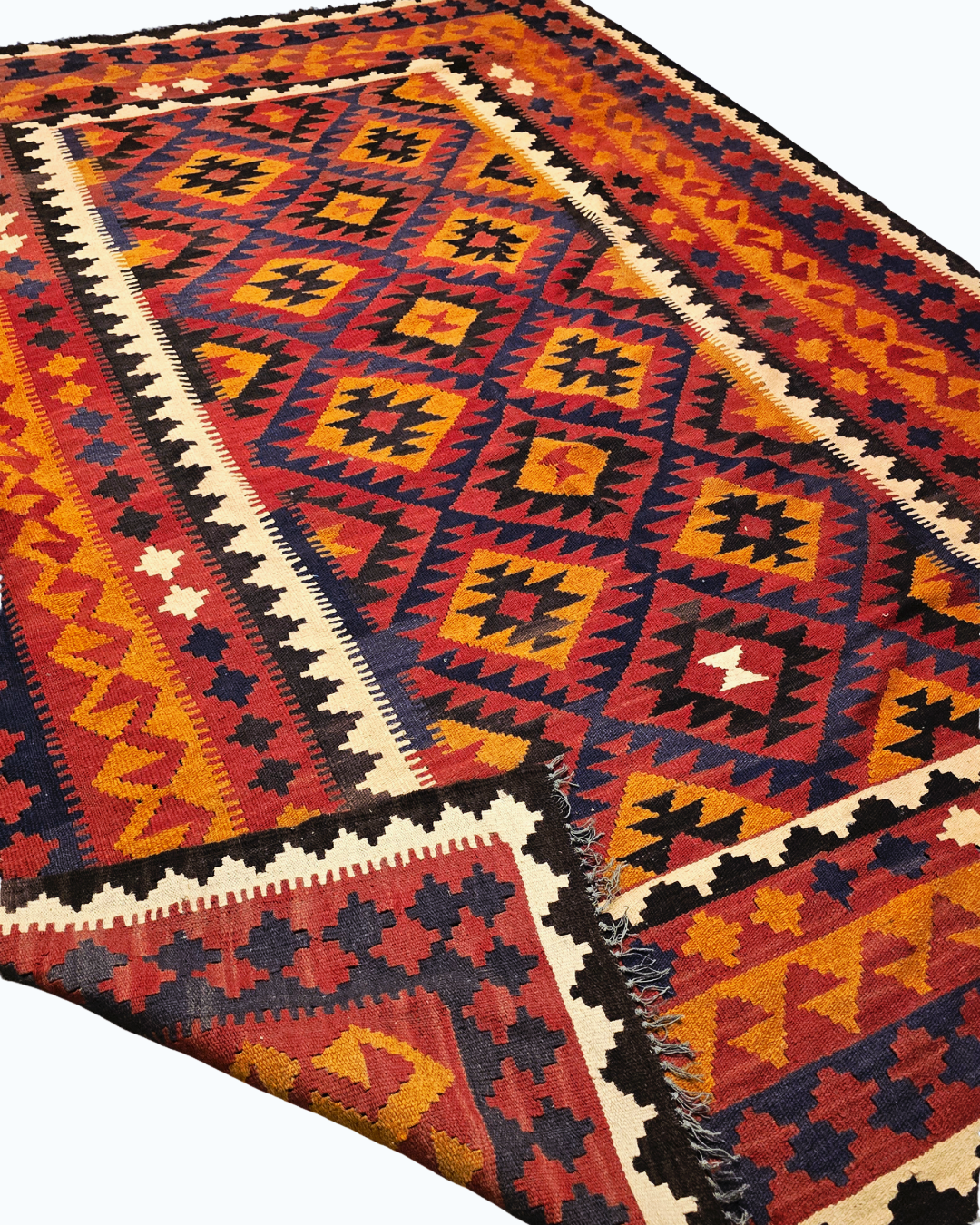 Tribal Kelim Afganistan 300x200 wollen vloerkleed handgeweven