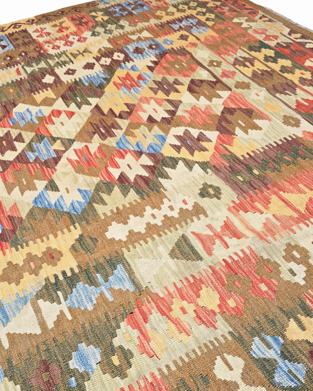 Afgan tribal Kelim 300x200 wollen vloerkleed handgeweven
