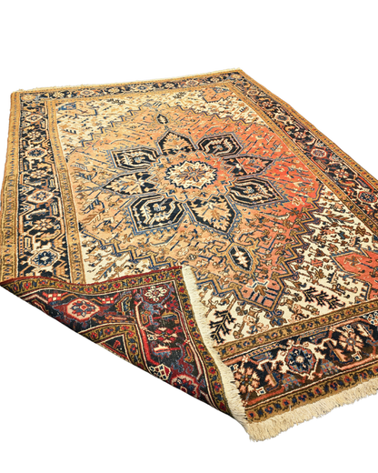 Groot Perzisch tapijt Heriz 320x220 wollen vloerkleed Iran handgeknoopt