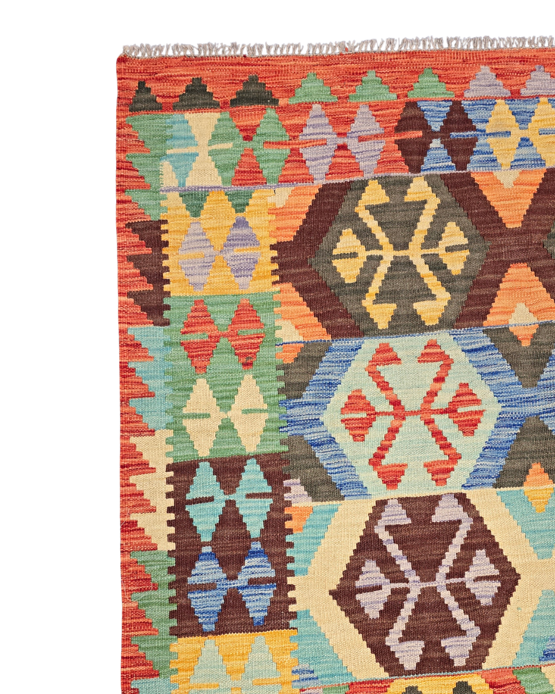 Afgan tribal Kelim 240x174 wollenvloerkleed Flatweave