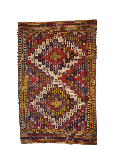Ttribal Kelim Jijim cicim Tribal 290x185 wollen vloerkleed handgeknoopt Turkije