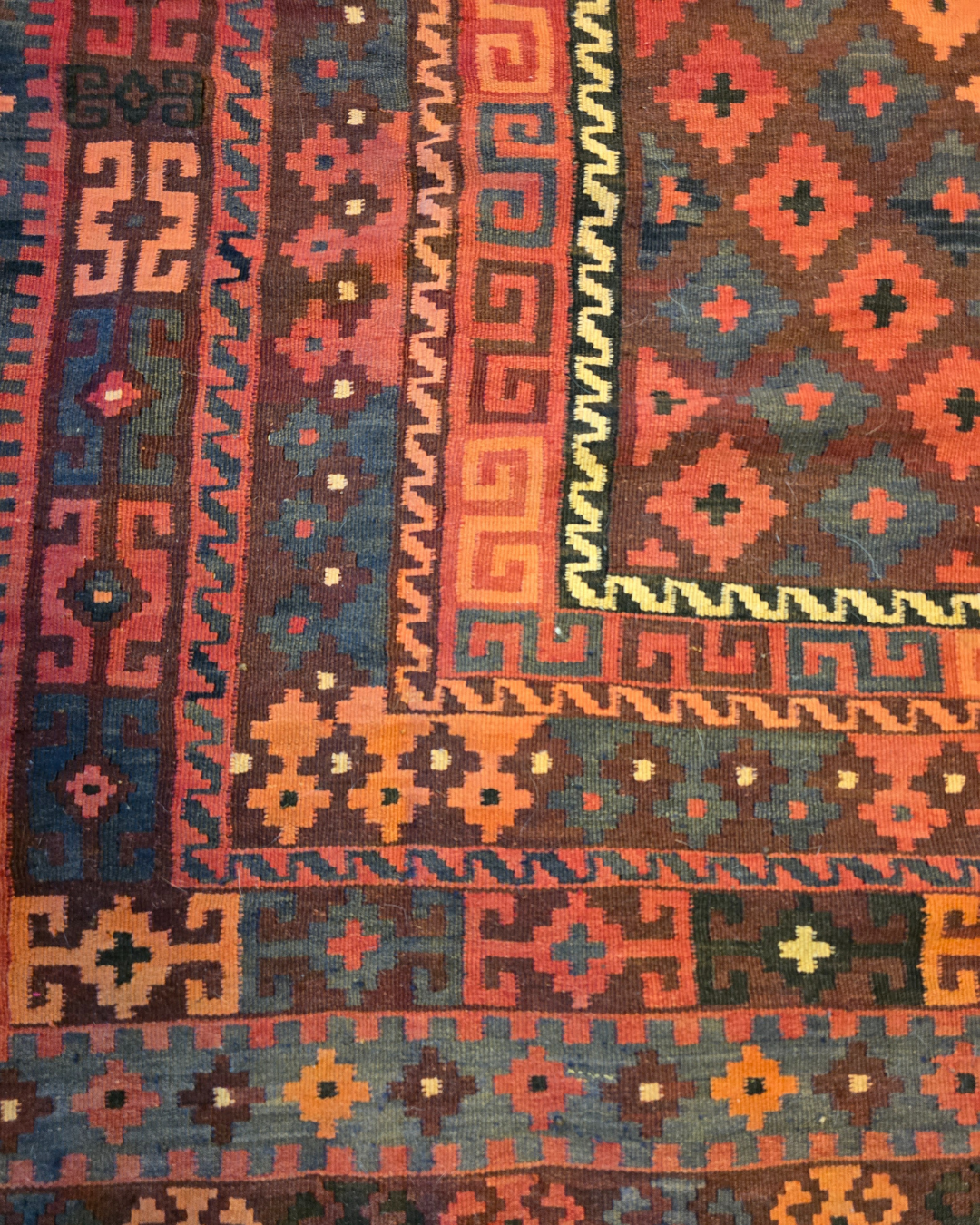 Tribal Kelim afganistan 310x250 wollen vloerkleed handgeknoopt