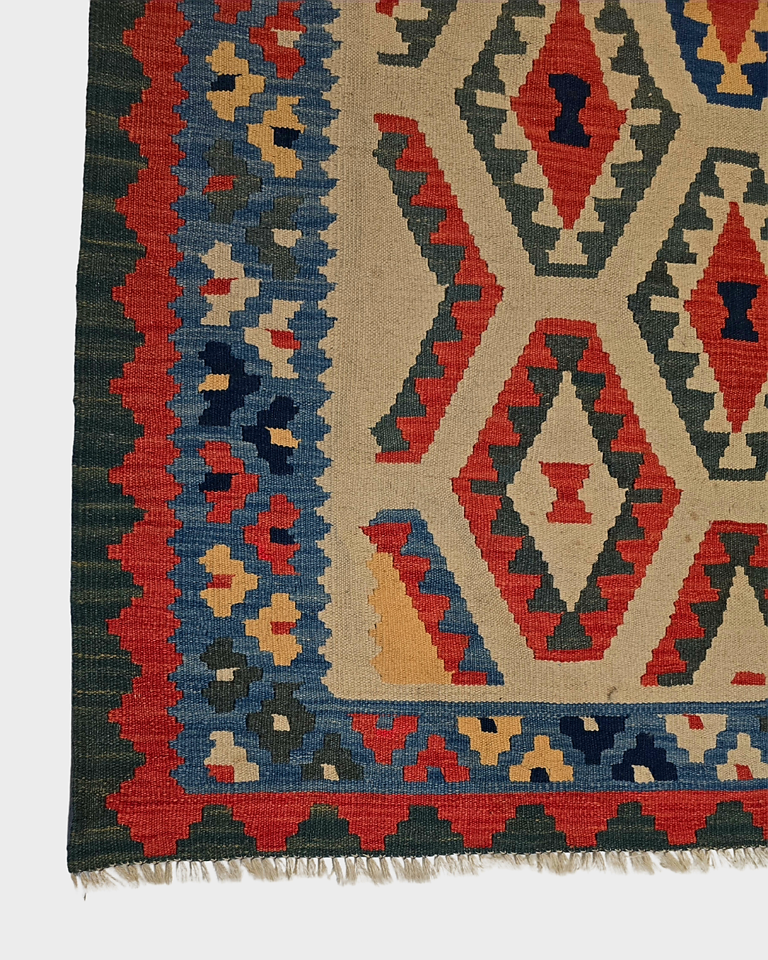 Kelim Fars Ghashgai 240x180 wollen vloerkleed flatweave handgeweven