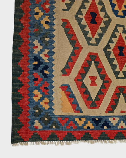 Kelim Fars Ghashgai 240x180 wollen vloerkleed flatweave handgeweven