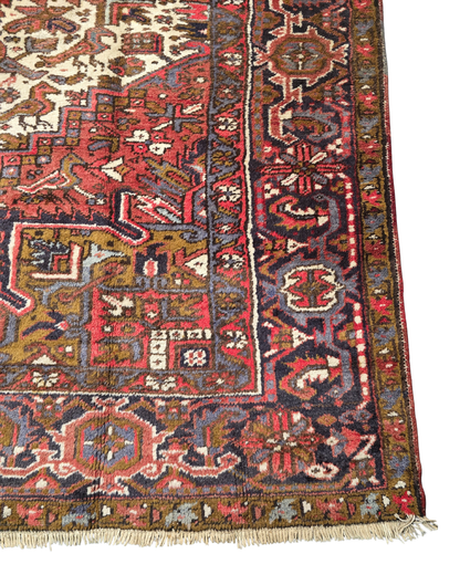 Groot Perzisch tapijt Heriz 385x295 wollen vloerkleed handgeknoopt iran