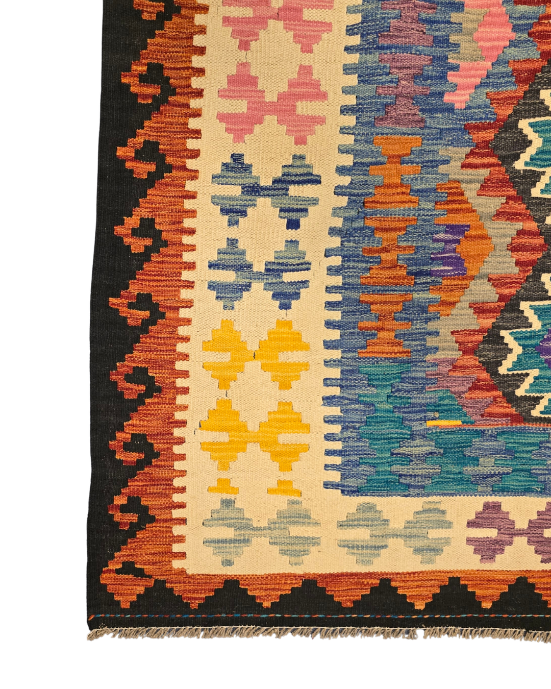Kelim tapijt Afghan perzisch 304x205 wollen vloerkleed