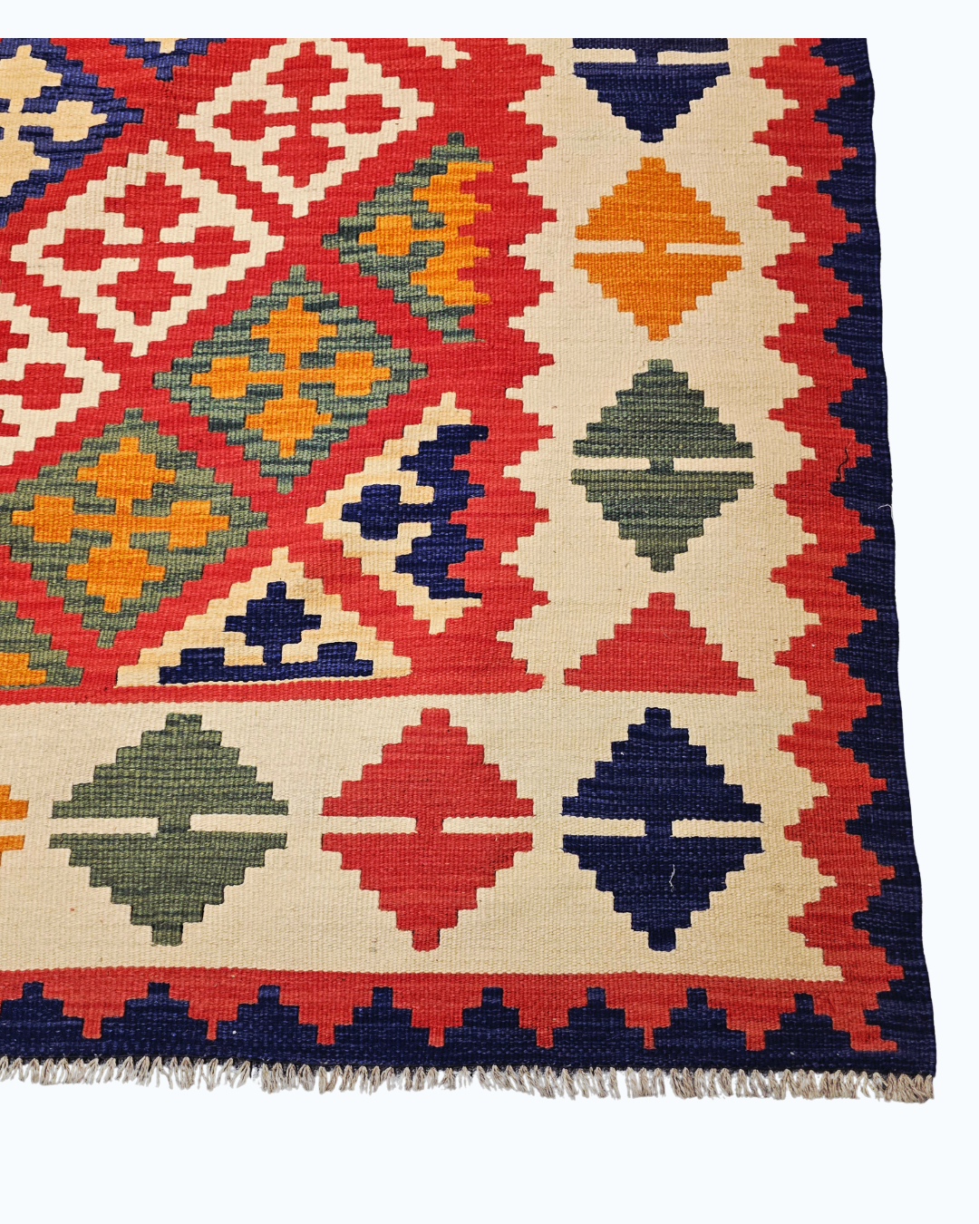 Tribal Kelim Afganistan 250x180 wollen vloerkleed handgeweven