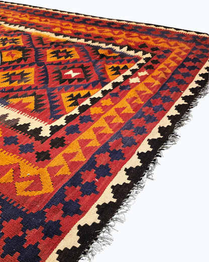 Tribal Kelim Afganistan 300x200 wollen vloerkleed handgeweven