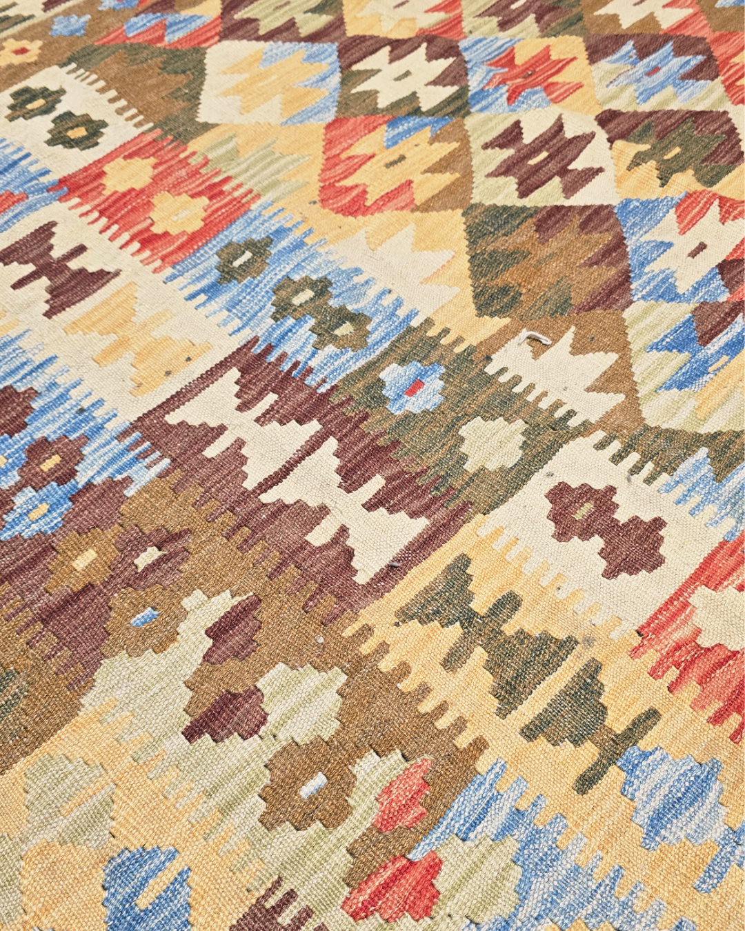 Afgan tribal Kelim 300x200 wollen vloerkleed handgeweven