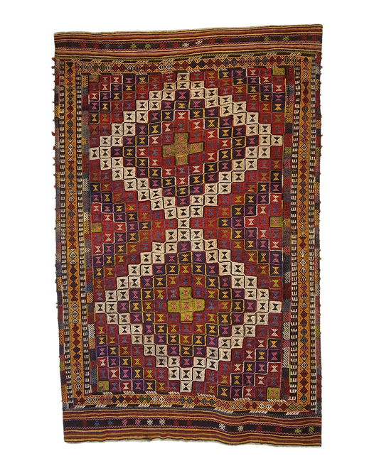 Ttribal Kelim Jijim cicim Tribal 290x185 wollen vloerkleed handgeknoopt Turkije