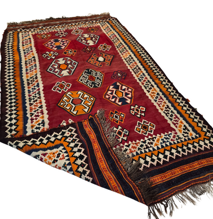 Triball Kelim gashkai 280x160 wollen vloerkleed handgeweven