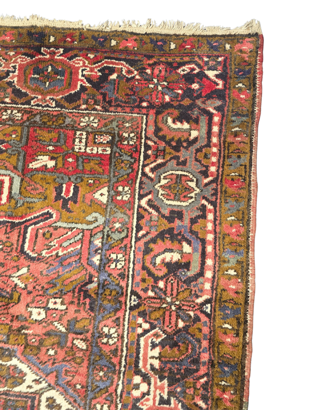 Groot Perzisch tapijt Heriz 385x295 wollen vloerkleed handgeknoopt iran