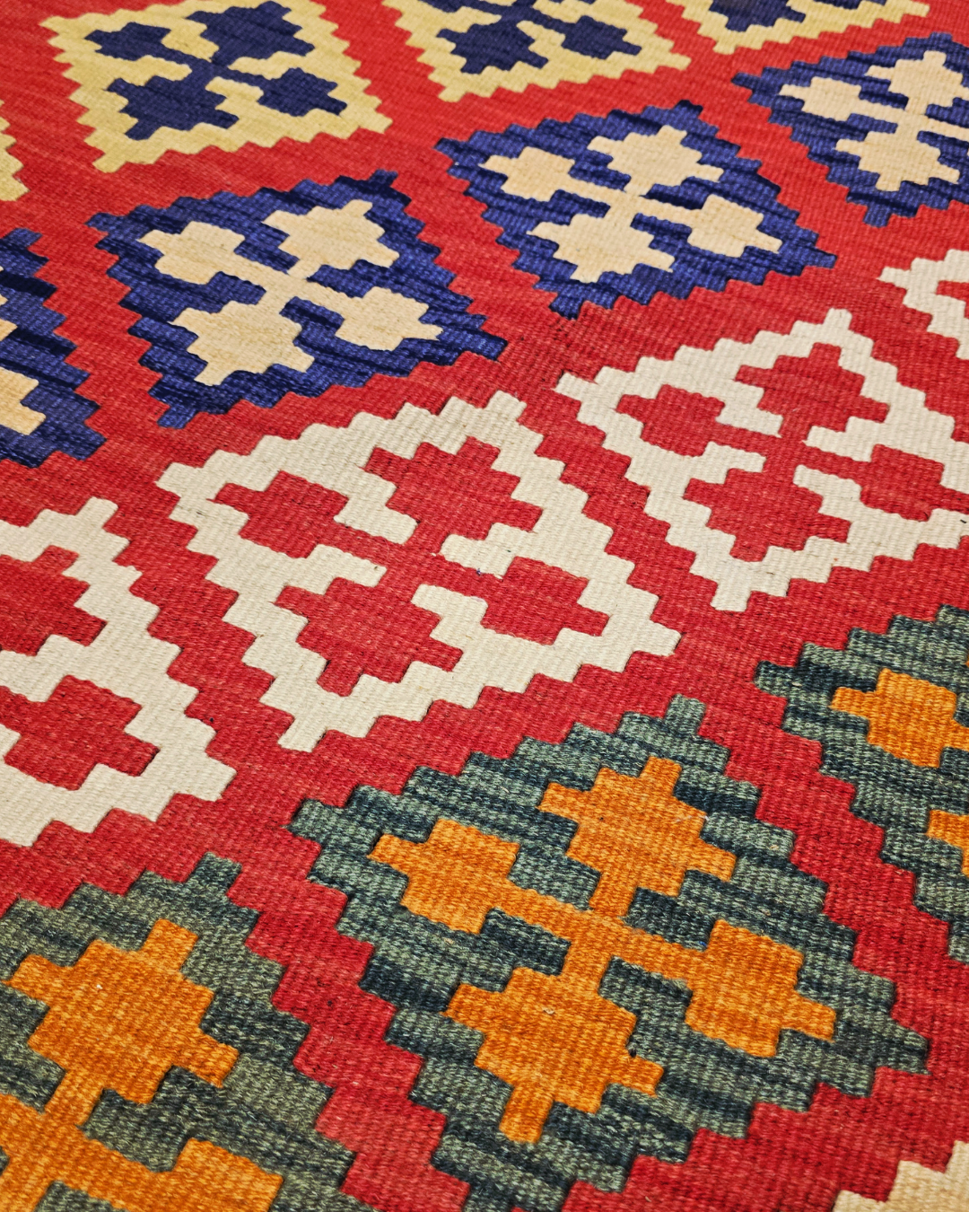 Tribal Kelim Afganistan 250x180 wollen vloerkleed handgeweven
