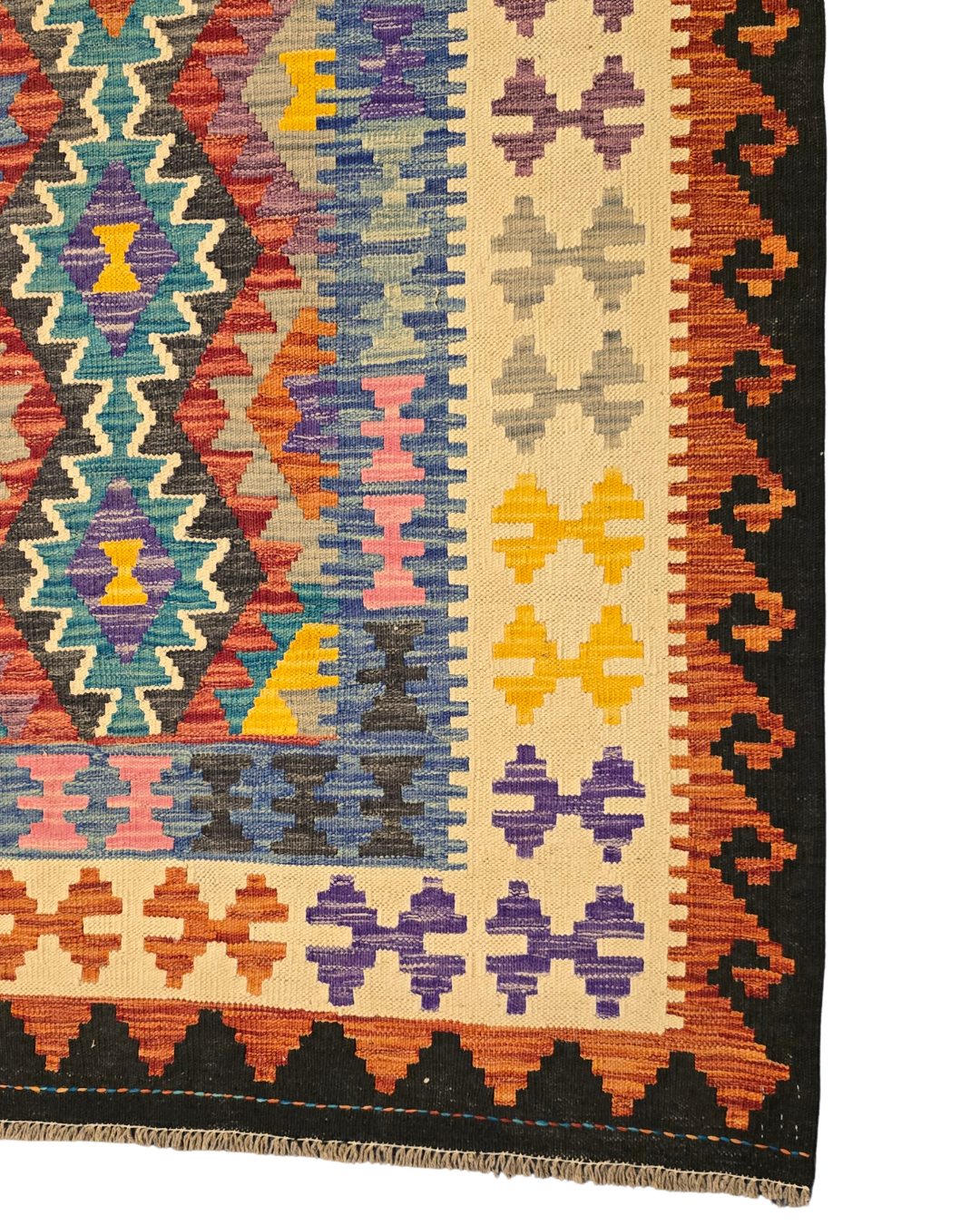 Kelim tapijt Afghan perzisch 304x205 wollen vloerkleed