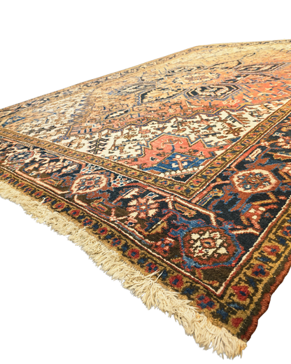 Groot Perzisch tapijt Heriz 320x220 wollen vloerkleed Iran handgeknoopt