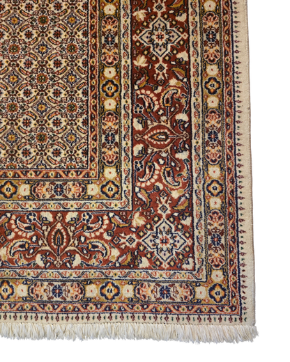 Groot Perzisch tapijt Moud 340x250 wol zijde vloerkleed Handgeknoopt Iran