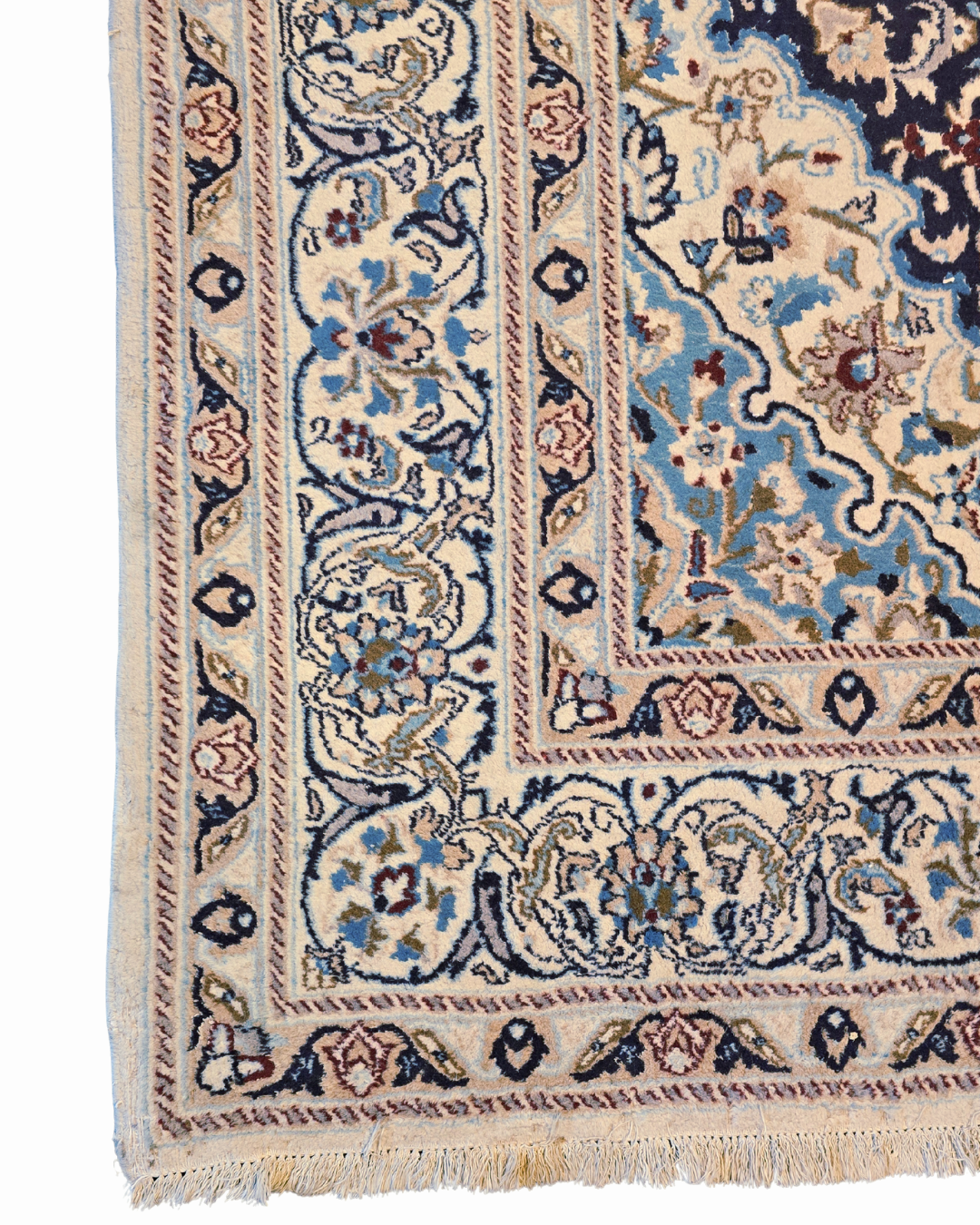 Groot Perzisch tapijt Nain 340x240 wollen vloerkleed Iran handgeknoopt