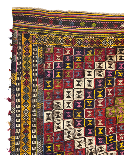 Ttribal Kelim Jijim cicim Tribal 290x185 wollen vloerkleed handgeknoopt Turkije