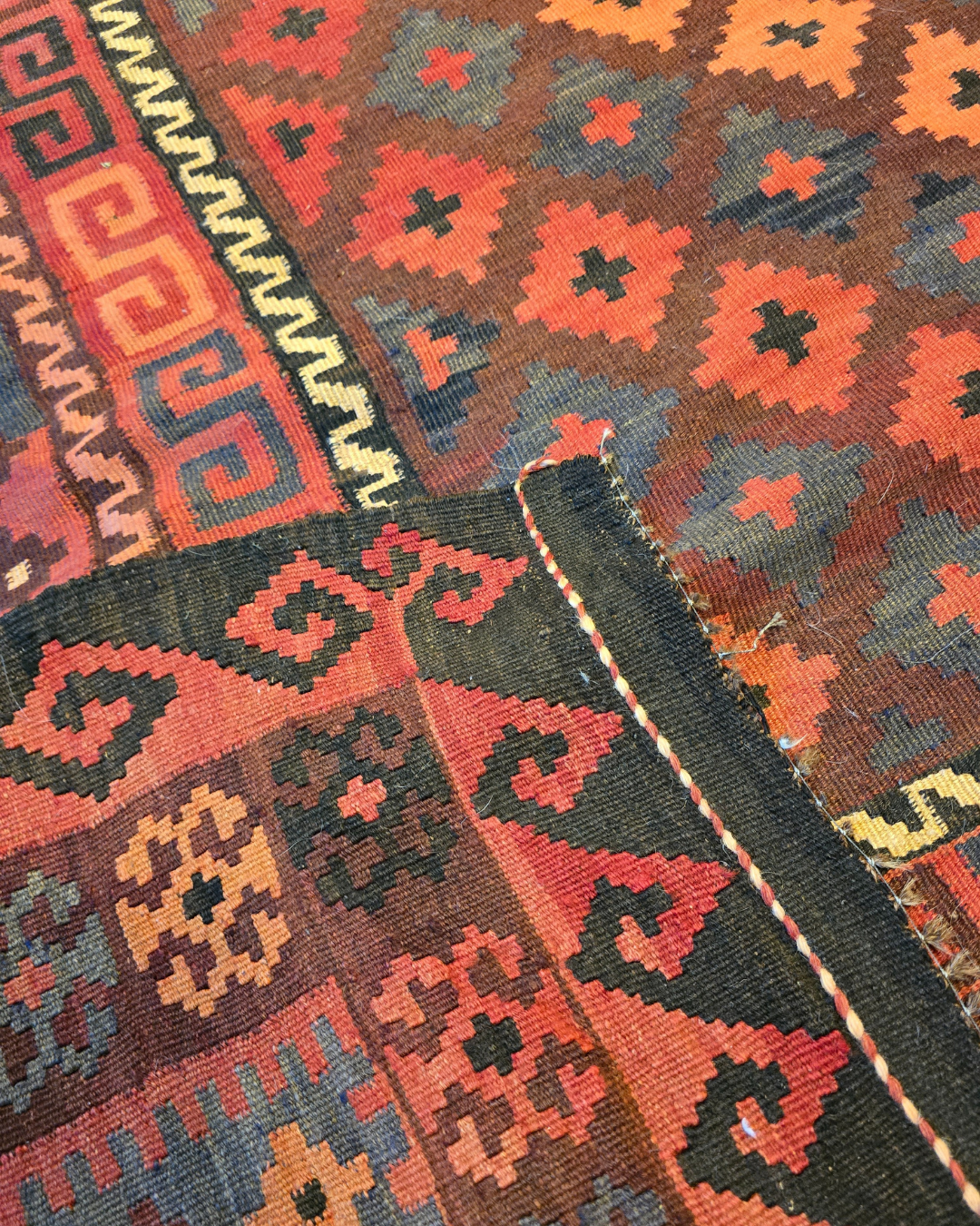 Tribal Kelim afganistan 310x250 wollen vloerkleed handgeknoopt