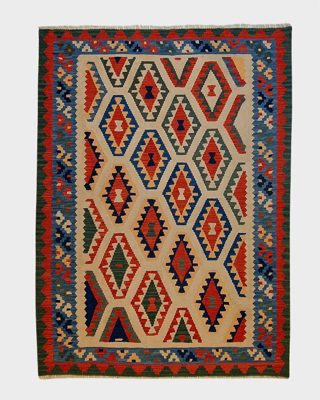 Kelim Fars Ghashgai 240x180 wollen vloerkleed flatweave handgeweven