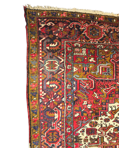 Groot Perzisch tapijt Heriz 385x295 wollen vloerkleed handgeknoopt iran