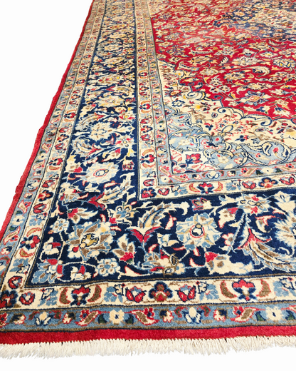 Groot Perzisch tapijt Kashan 400x300 wollen vloerkleed handgeknoopt Iran