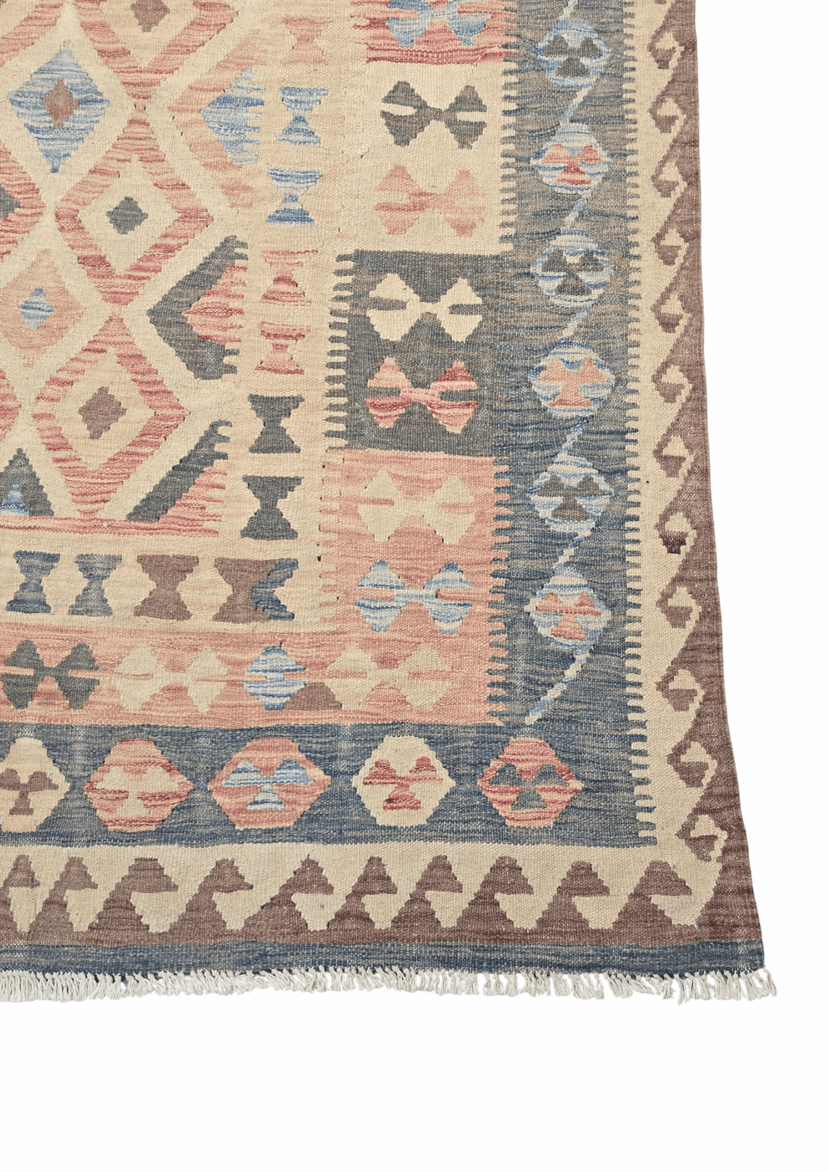 Afgan tribal kelim 290x190 handgeweven wollen vloerkleed