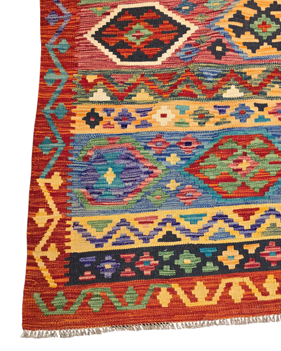 XL Groot Afghan Kelim Tapijt Perzisch 358x255 wollen vloerkleed