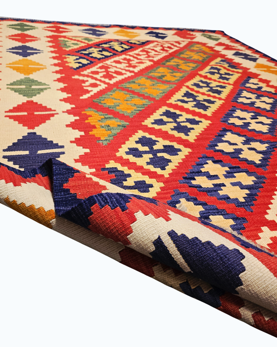 Tribal Kelim Afganistan 250x180 wollen vloerkleed handgeweven