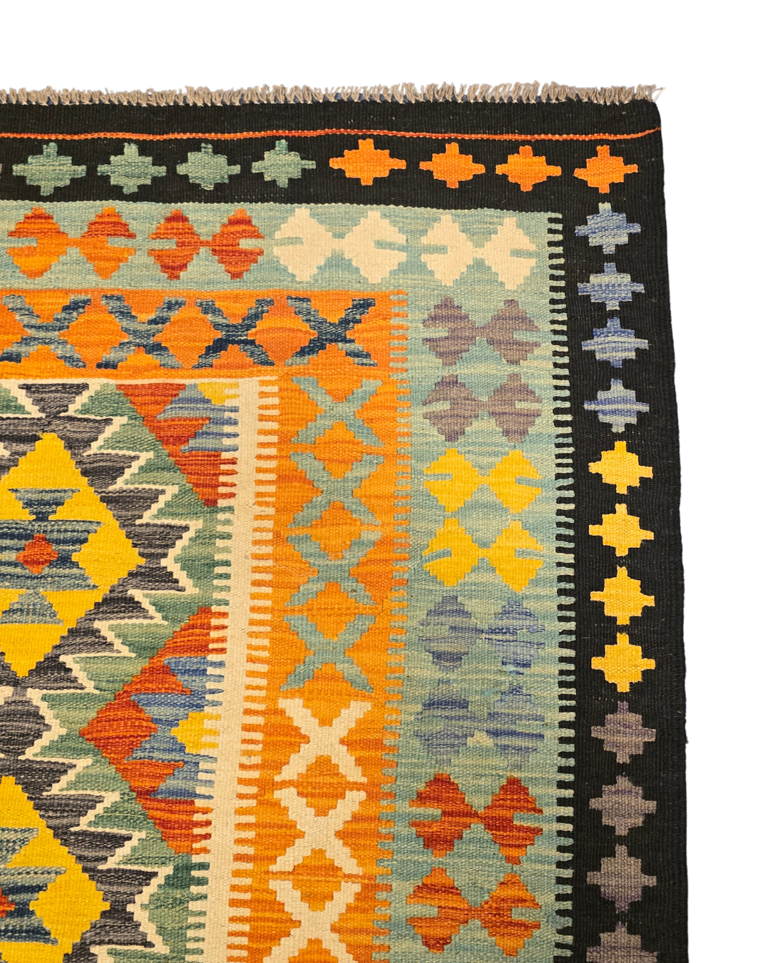 Kelim tapijt Afghan perzisch 286x191 wollen vloerkleed