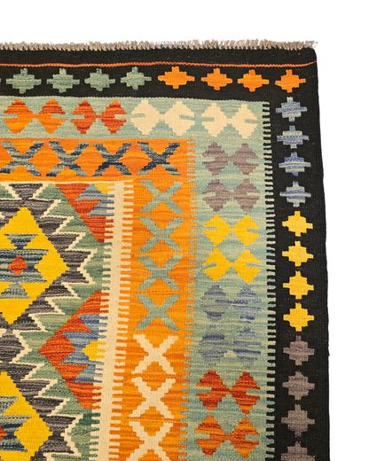 Kelim tapijt Afghan perzisch 286x191 wollen vloerkleed