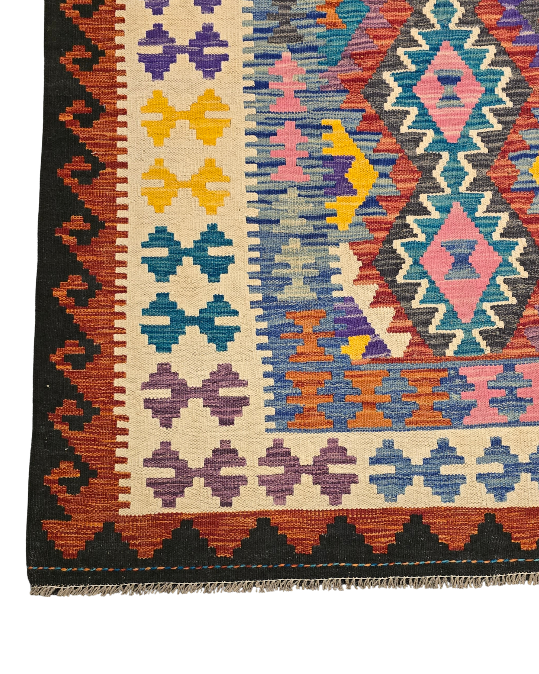 Kelim tapijt Afghan perzisch 304x205 wollen vloerkleed