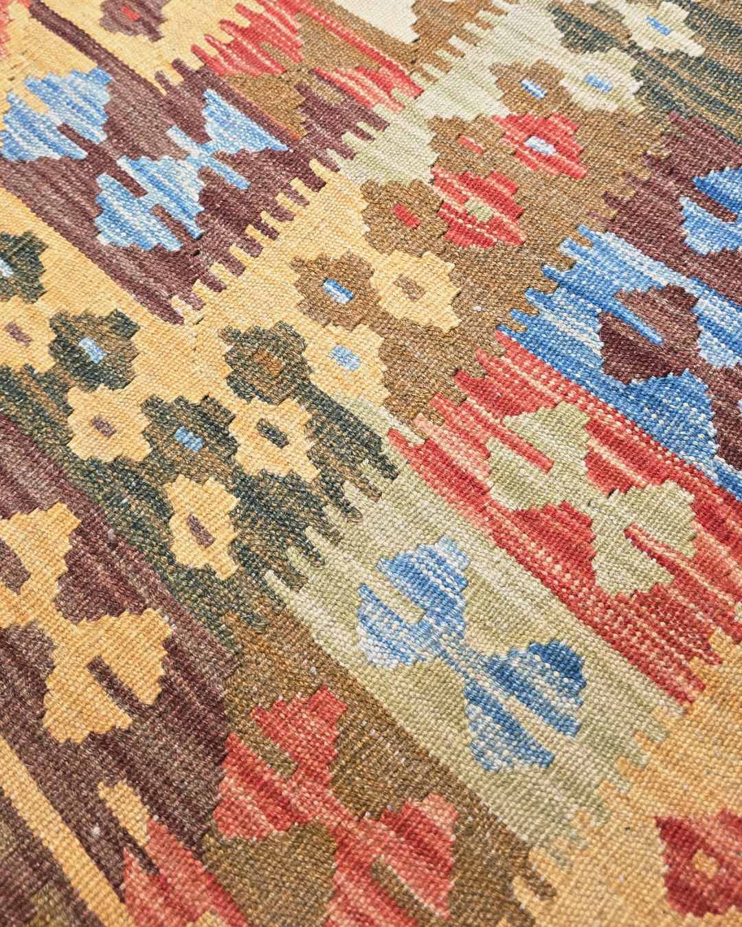 Afgan tribal Kelim 300x200 wollen vloerkleed handgeweven