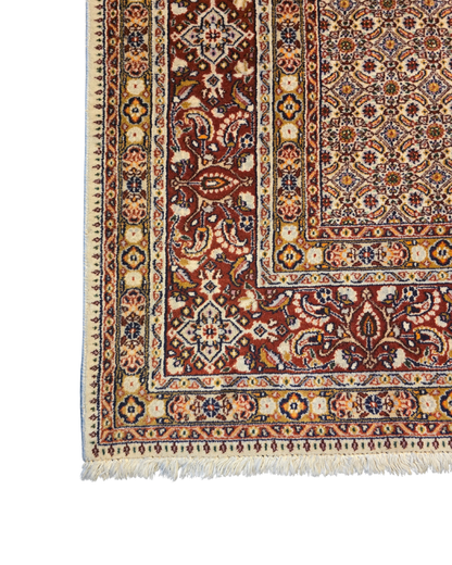 Groot Perzisch tapijt Moud 340x250 wol zijde vloerkleed Handgeknoopt Iran