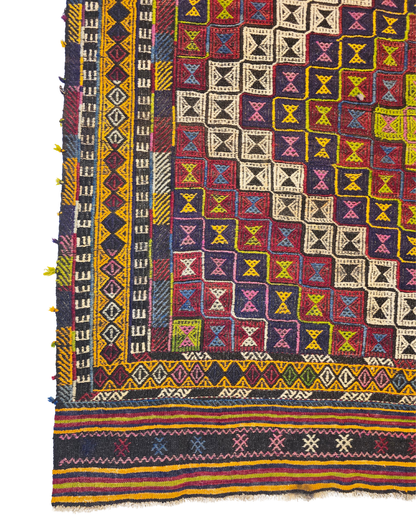 Ttribal Kelim Jijim cicim Tribal 290x185 wollen vloerkleed handgeknoopt Turkije