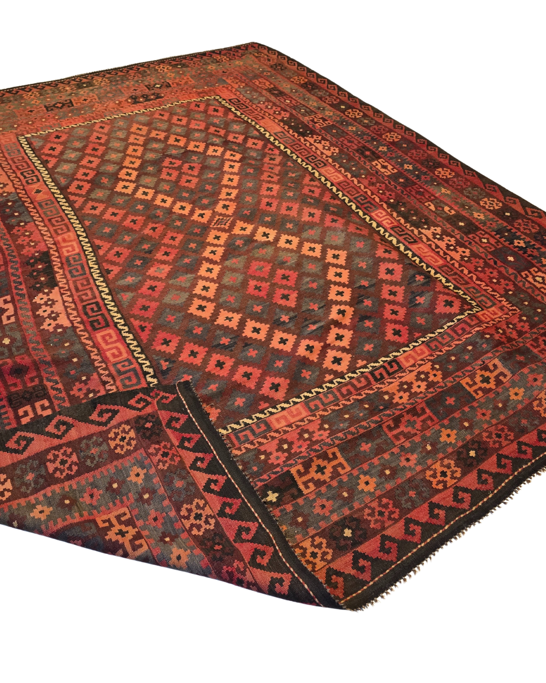 Tribal Kelim afganistan 310x250 wollen vloerkleed handgeknoopt