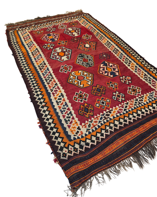 Triball Kelim gashkai 280x160 wollen vloerkleed handgeweven