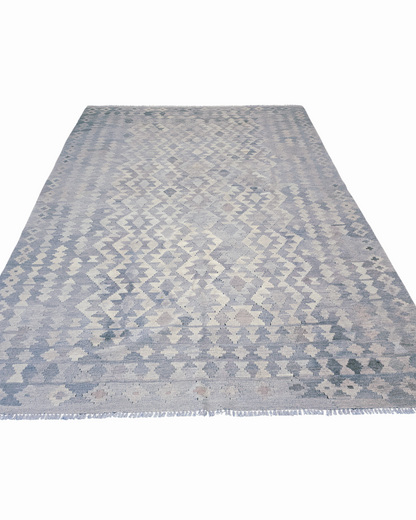 Afgaans Tribal Kelim flatweave 300x200 wollen vloerkleed