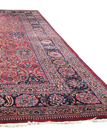 Groot Perzisch Tapijt Mashad 410x310 wollen vloerkleed iran handgeknoopt