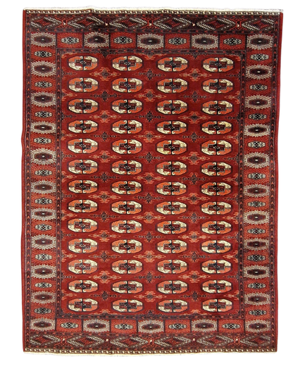 Groot Perzisch tapijt Bokhara 325x245 wollen vloerkleed handgeknoopt Turkmenistan