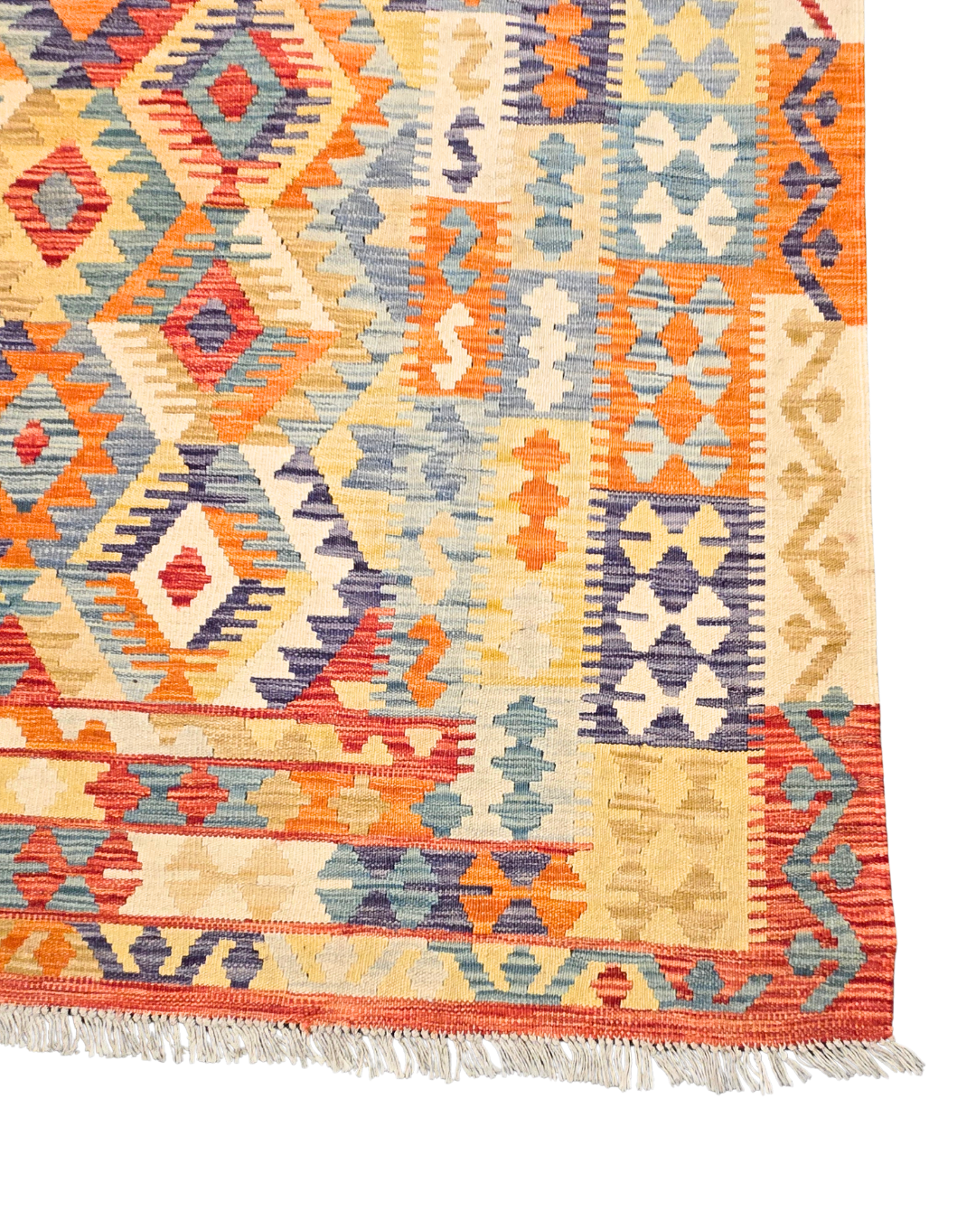 Tribal Kelim Afganistan 250x180 wollen vloerkleed handgeweven
