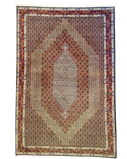 Perzisch tapijt Senneh 300x200 wollen vloerkleed Iran handegeknoopt