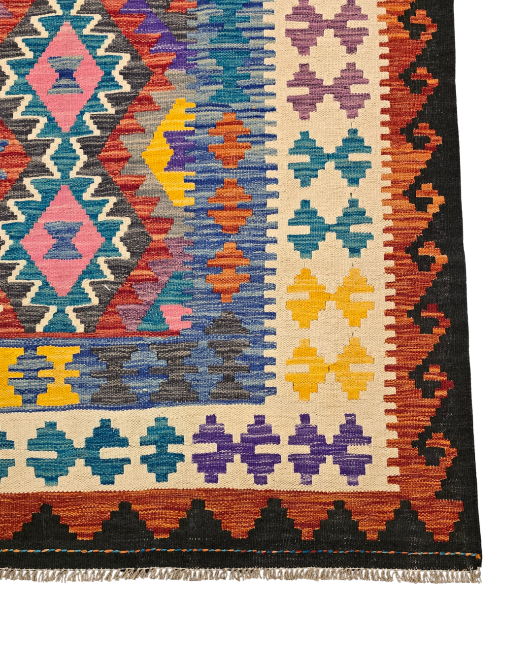 Kelim tapijt Afghan perzisch 304x205 wollen vloerkleed